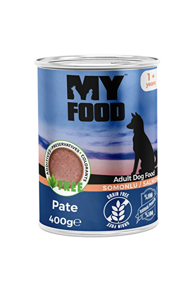 My Food Мокра храна за възрастни кучета пастет със сьомга 400 г, супер премиу...