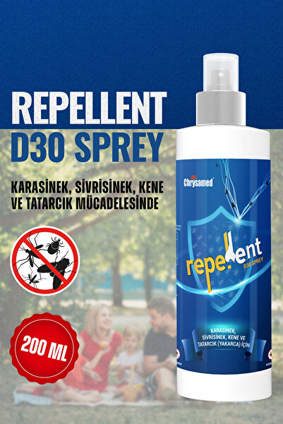 Chrysamed Repellent D30 Sprey Sivrisinek Karasinek Tatarcık Kene Kovucu Koruy...
