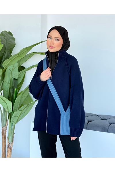 Adalenna Moda Tasarım Fermuarlı Hırka Kazak