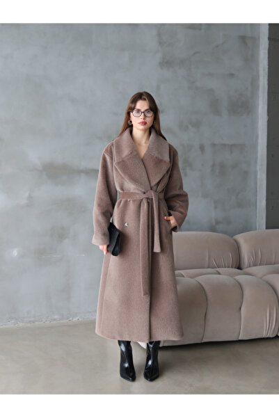 thelowely BELİ KUŞAKLI SUNİ KÜRK KABAN