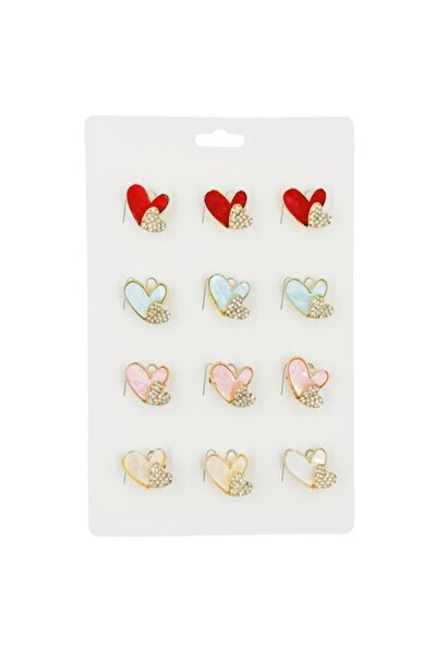 OricareFain Set of 12 Brooches, NEVERMORE, Metal, Multicolor