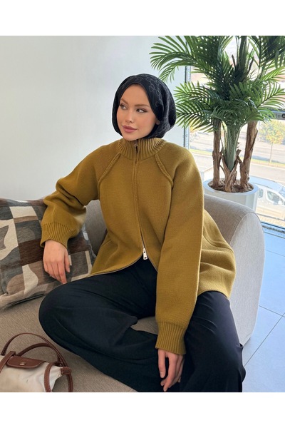 Adalenna Moda Tasarım Fermuarlı Hırka Kazak