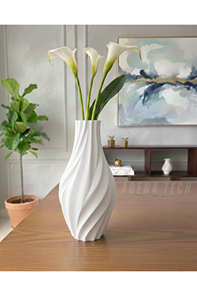3D Modern Twist Spiral Vazo – Eviniz İçin Estetik Bir Dokunuş