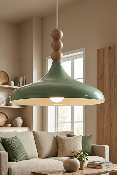 Marrien Nova Bohem Ahşap 3 Boncuklu Mint Yeşili Metal Sarkıt (35 cm) | Yemek ...