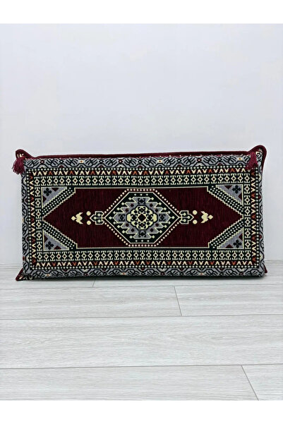 BAKIRÖZÜ HOME Şark Köşesi Takımı Sırt Dayama Yastığı Bordo Yahyalı Modeli (sü...