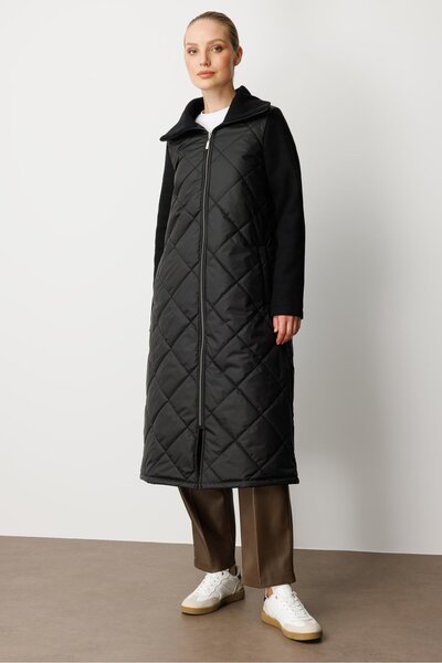 Micca Kol ve Yaka Yüksek Yün İçerikli Triko Orta Bedeni Soft Elyaf Dolgulu As...