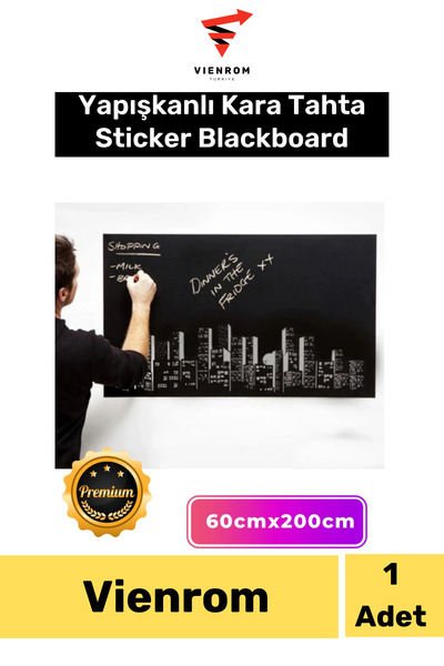 Vienrom #YazıTahtası Kendinden Yapışkanlı Kara Tahta Sticker Blackboard Yaz S...