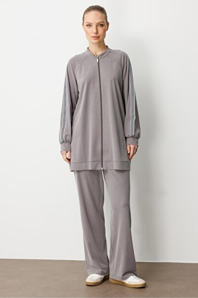 Micca Soft Modal Örme (miccel %55 doğal) İçerikli Garnili Detaylı Pantolon Ko...