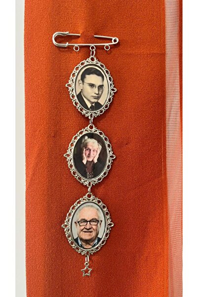 Zemora Jewelry 3 Fotoğraflı Kişiye Özel Gümüş Anı Çengeli – Hatıra İğnesi, Ge...