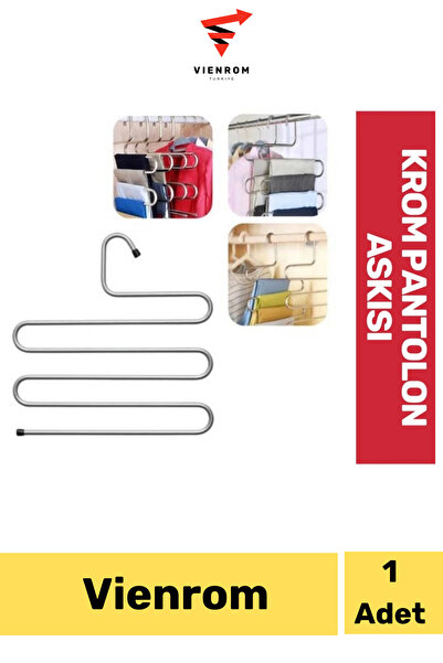 Vienrom # Οργανωτής κρεμάστρας παντελονιών από ανοξείδωτο χρώμιο, μακράς διάρ...