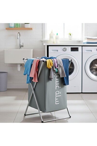 Smart Kitchen X-Frame Folding Laundry Hamper – Collapsible Fabric Laundry Bas...