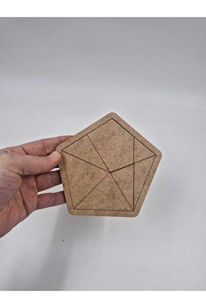 Mu Art Ahşap 10 قطع من لعبة تانجرام التعليمية الخشبية الطبيعية القابلة للطلاء