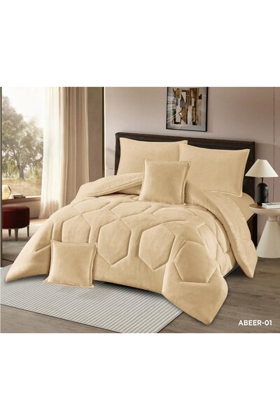 Red Rose Double winter duvet cover set in velvet and faux fur with a royal de...