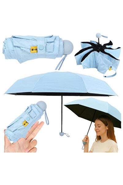 Three top online Folding Pocket Umbrella with UV Protection UPF 50+ Case Blue...