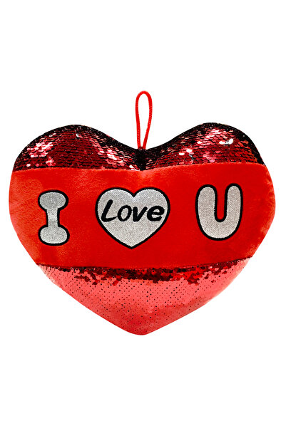 Party Magic Valentine Heart Cushion 30x24cm – Classic Red Plush Pillow for Ro...