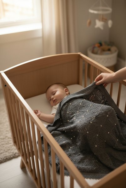 balbeybi Pearl Stone Knitted Baby Blanket Blue, Cotton Textured, Newborn Premium Blanket