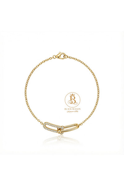 Black Season A delicate, flowing bracelet made of zircon.