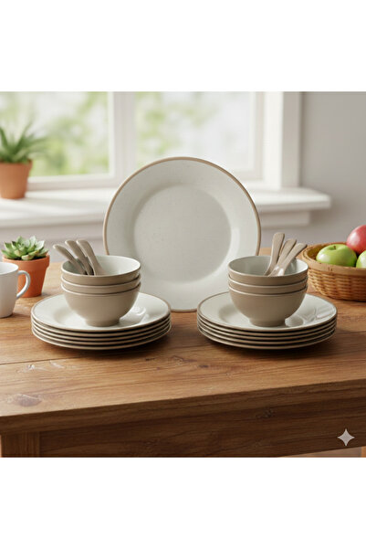 casa rosa 24-piece dinnerware set made of high-quality, microwave-safe melamine