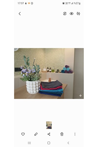 TEOHOMELİNENS منشفة حمام مقاس 15×21 سم، مجموعة من 7 قطع