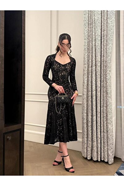 Tsador black lace dress