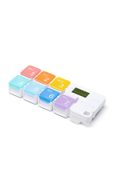 Generic 7-Day Portable Pill Box Organizer – Weekly Medication Reminder with T...