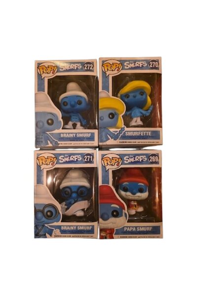victiny Set of 4 Smurf Figurines VICTINY® Multicolor 10 cm