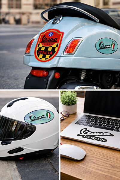 Limitless Design Vespa Piaggio Italia Logo Sticker 20x20 cm – Scooter, Motor,...
