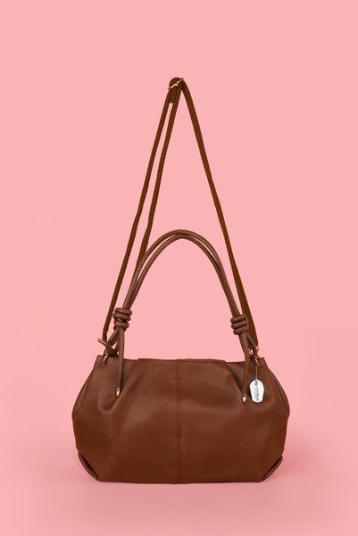 westbag Kadın Taba Dokulu Büzgülü Premium El ve Omuz Çantası