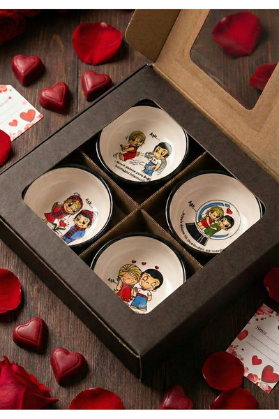 AlwesStore El Yapımı 4’lü Şıpsevdi Sürpriz Kase Seti Sevgililer Günü’ne Özel