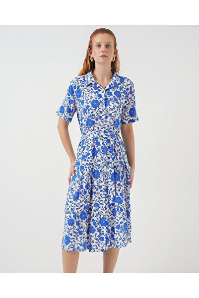 Modamorfo Women's Short Sleeve Patterned Dress 2560 - Saks