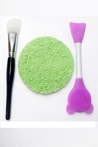 OEN Set accesorii curățare și aplicare ten – Pensulă silicon + Burete facial ...