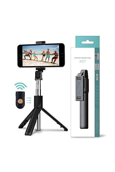 DARKOM Uzaktan Kumandalı Kaydırmaz Silikon Destekli Selfie Çubuğu & Tripod