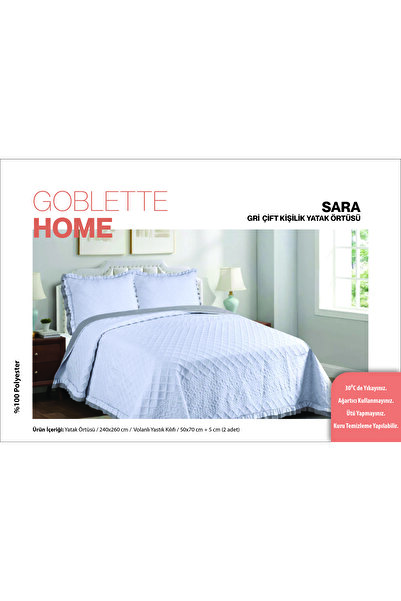 GOBLETTE HOME Lara Luxury 3-Piece Double Bedspread - 240X260 cm