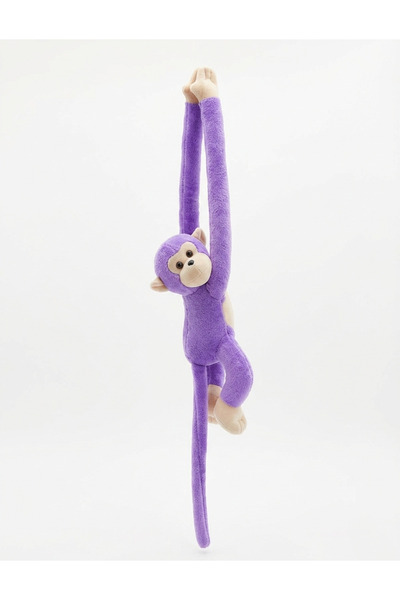 Velura Elleri Yapışan Oyun Ve Uyku Arkadaşı Peluş Maymun Oyuncak Sarılan Maymun