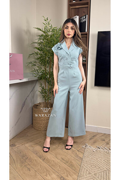 Warazan Jumpsuit with rose inserts on the chest