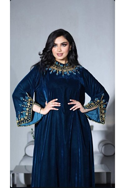 Heidi luxurious embroidered velvet dress