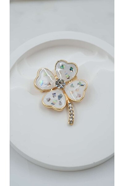 Jerie Dört Yapraklı Yonca Broş