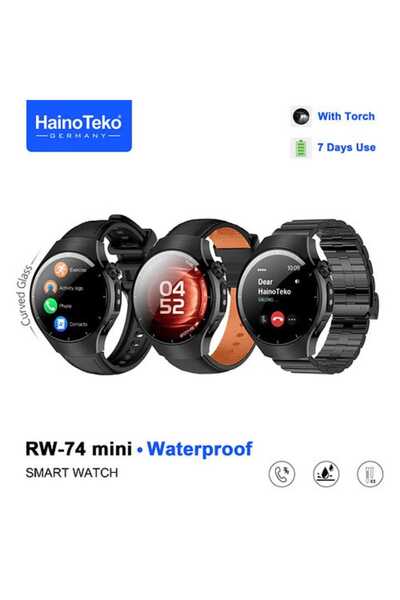 haino teko germany RW-74 Mini Smartwatch with a true AMOLED display, comes wi...