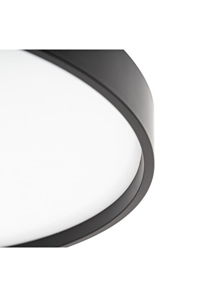 LED-POL Plafoniera LED 36W ORO NUBE, 3850 lm, lumina neutra 4000K, Ø385 mm, negru mat, design modern