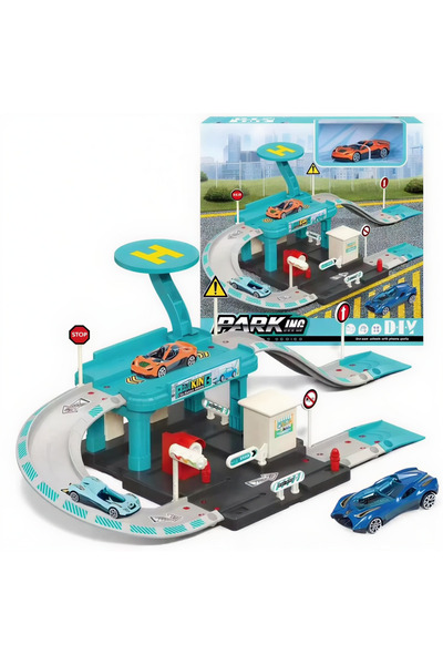 OEM Assembleable Playground with Metal Car, Accessories and Interactive Elements