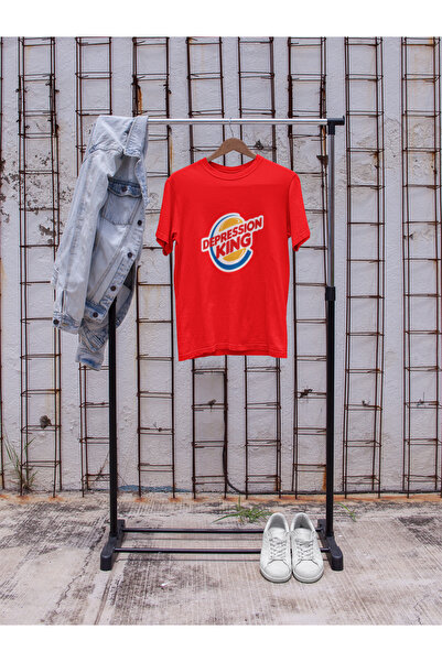 MG Depression King Printed Crewneck Cotton Oversize Short Sleeve Unisex Tshirt