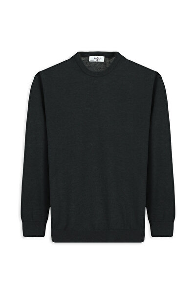 Kiğılı Пуловер с обло деколте и редовна кройка от памучен трикотаж