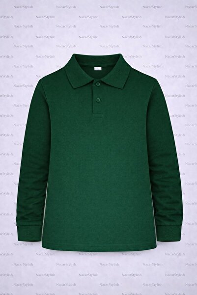 Nacar Çocuk Unisex 23 Nisan 29 Ekim Gösteri ve Okul Uzun Kol Lakost Tshirt