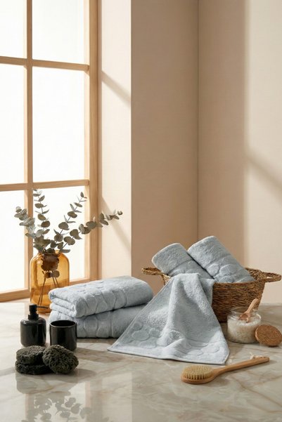 Çeyizim 100% Cotton Patterned Hand & Kitchen Towel | Drying Cloth | 6 Pieces 30x50 cm | Soft & Absorbent