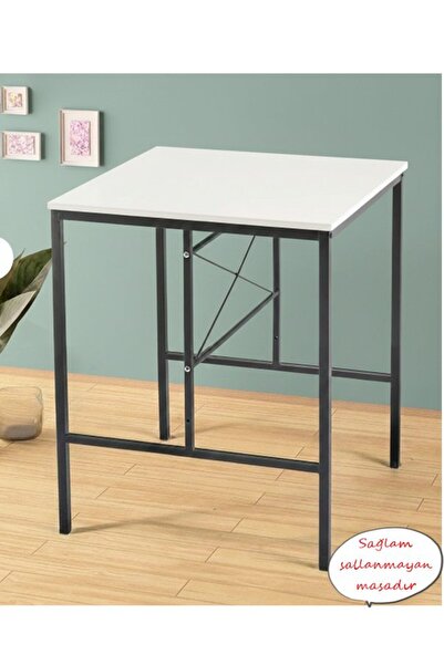 Retodesign Beyaz Yıldız 2 Kişilik 60/60 Yemek Masası Mutfak Masası 1601B