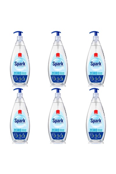 Sano SET 6 PIECES - Spark Zero Liquid Hand Soap 1L Pump Dispenser