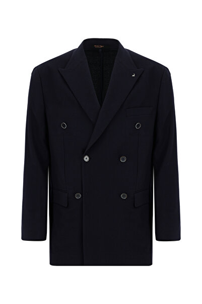 Abdullah Kiğılı Relaxed Fit Relaxed Fit Wool Double-Breasted Jacket