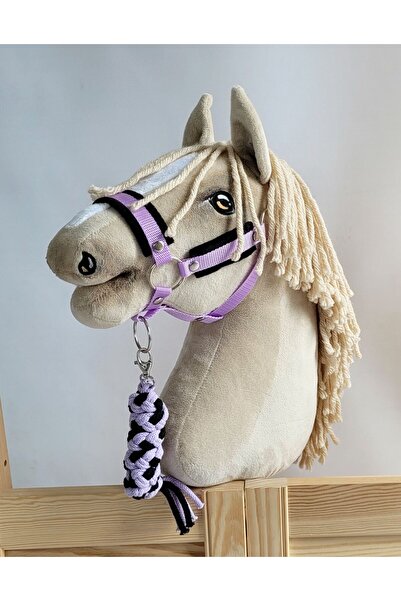 Other Set Hobby Horse: Căpăstru A3 cu blană neagră + lesă din frânghie - negr...