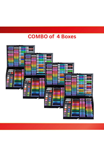 Color مجموعة تلوين ورسم مكونة من 4 علب أقلام رصاص للأطفال