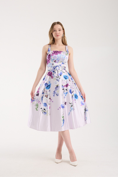 Stylish Stylish elegant satin dress in purple